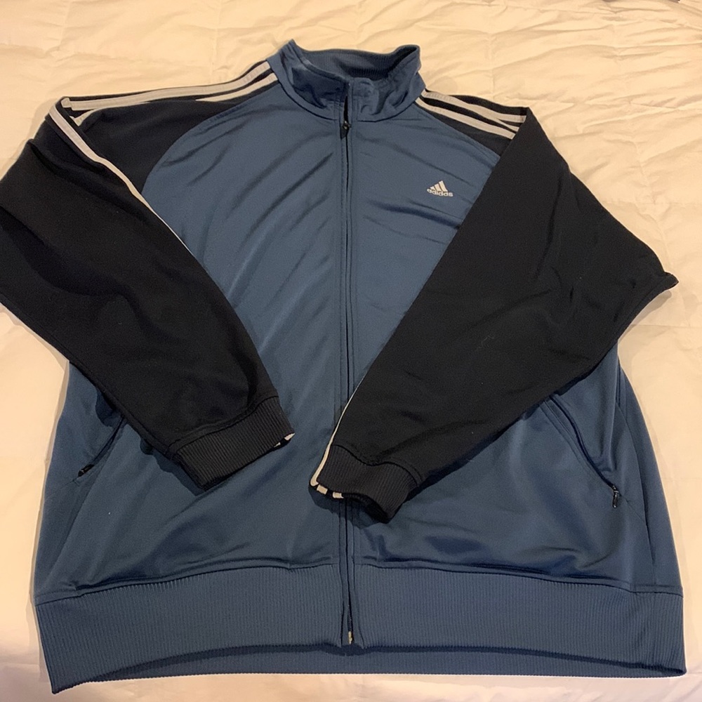 Vintage 90’s Adidas Zip Up Jacket Windbreaker Sports Soccer Jacket Mens Size XL
